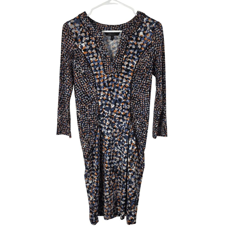 BCBGMAXAZRIA Lagen Look Midi‎ Dress XS Womens Art To Wear Multicolor